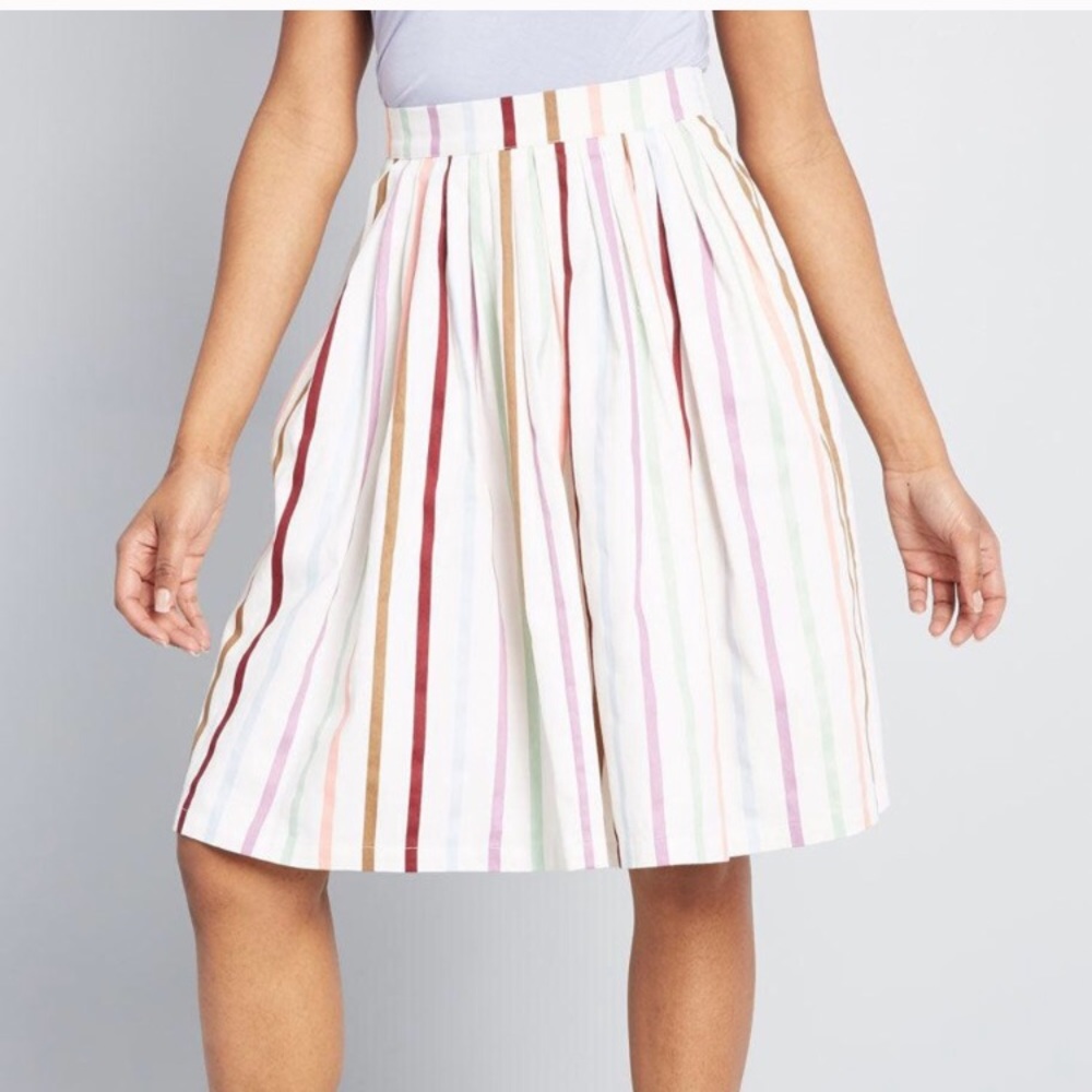 NWOT ModCloth Aspiration Creation Striped Skirt